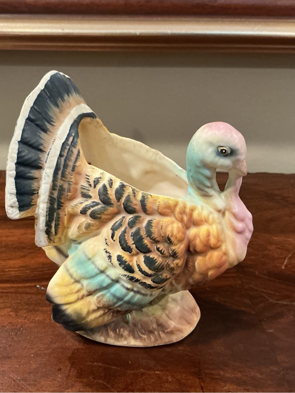 Napcoware Multicolor Ceramic Turkey Planter